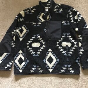 Sonoma Fleece Sherpa Jacket Blue and white.  Size XL.